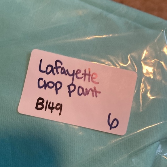 Lafayette 148 Aqua Blue Cropped Side-Zip Trouser Pant Size 6 - Picture 9 of 9